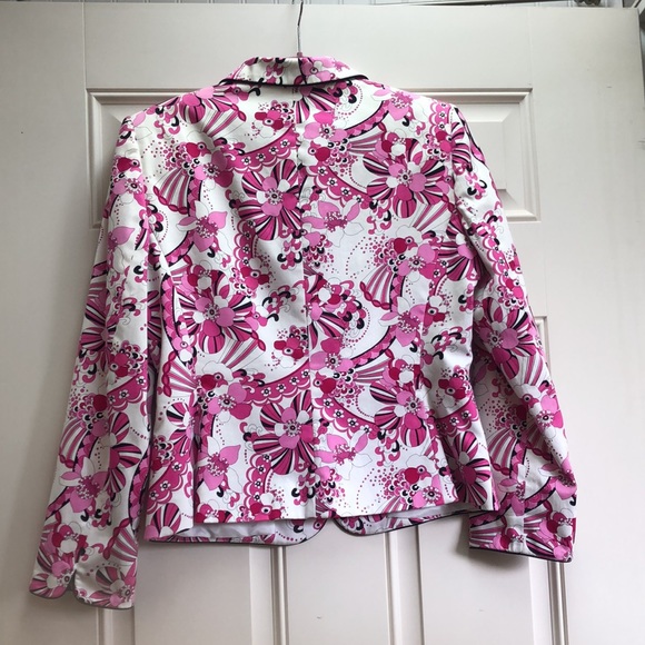TAHARI Retro Print Blazer 10P - Picture 3 of 13